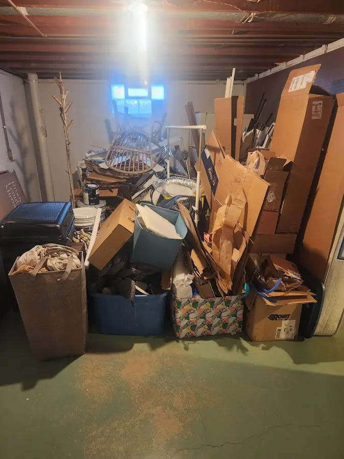 Roll-off dumpster container at job site for 20 Yard Dumpster Rental in Elk Grove